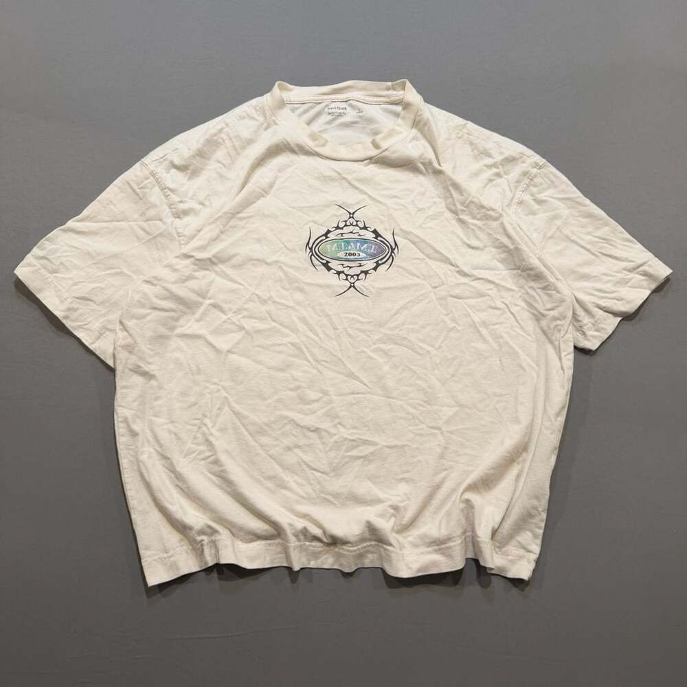 Hollister Miami 2003 Graphic Boxy Crop Fit T-Shirt White Size L